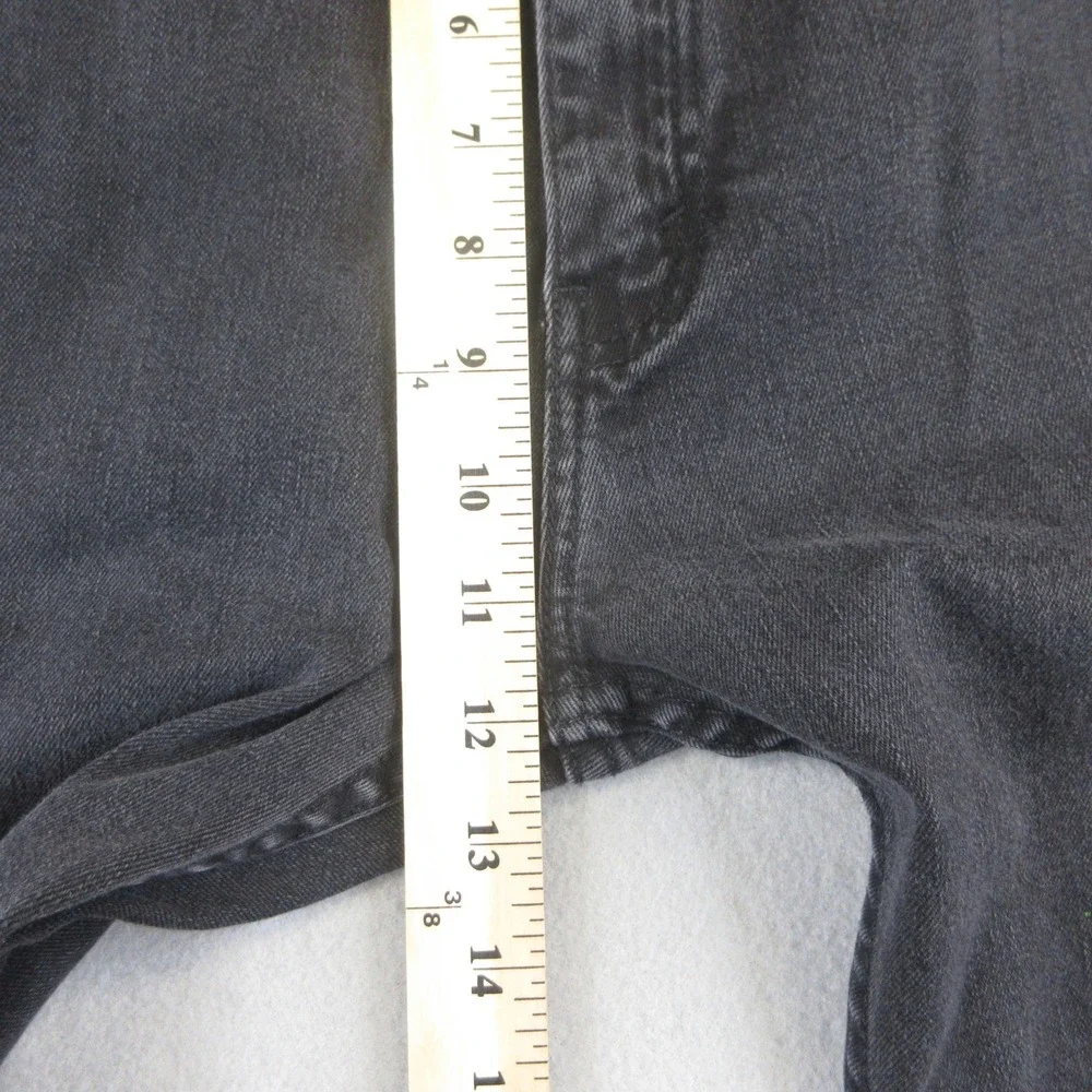 Levi's 505 Jeans Mens 38x32 (Actual 38x30) Black Straight Leg Regular Stretch